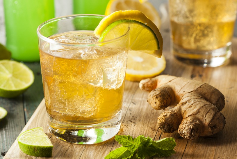 Triple G Cocktail with gin, St. Germain and Ginger Beer
