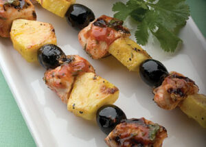 Tropical Chipotle Chicken Skewers