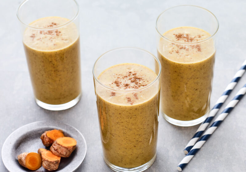 Turmeric, Almond Milk, and Date Smoothie