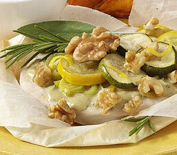Turkey and Walnuts En Papillote