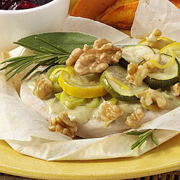 Turkey and Walnuts En Papillote