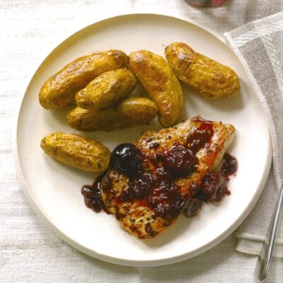 turkey breast with port wine cherry sauce - JG