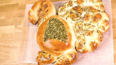 turkey shaped challah