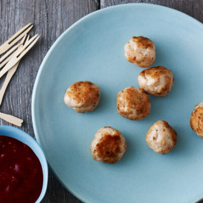 turkey meatballs with cranberry sauce
