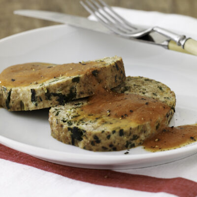 Turkey Spinach Meatloaf with Tomato Sauce