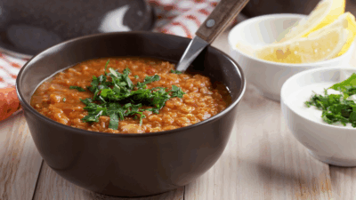 Turkish red lentil soup