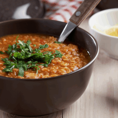 Turkish red lentil soup