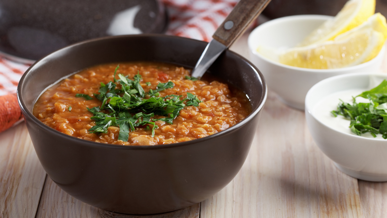 Turkish red lentil soup