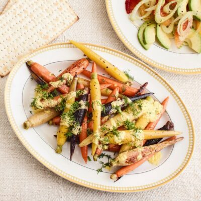 roasted carrots with dill gribeche