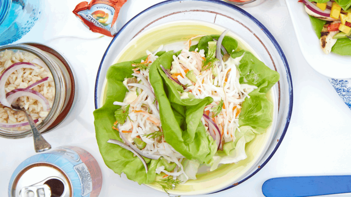 mock crab wraps