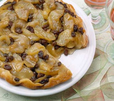 Upside Down Raisin Apple Tart