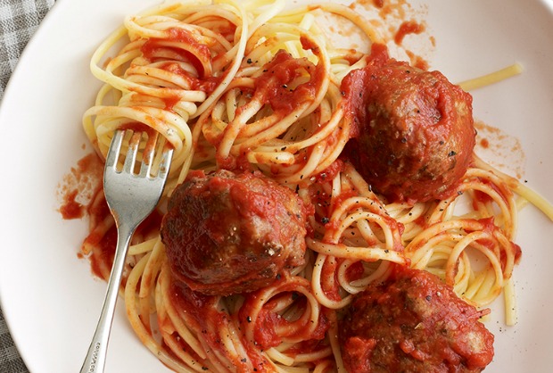 VEAL SPAGHETTI AND MEATBALLS