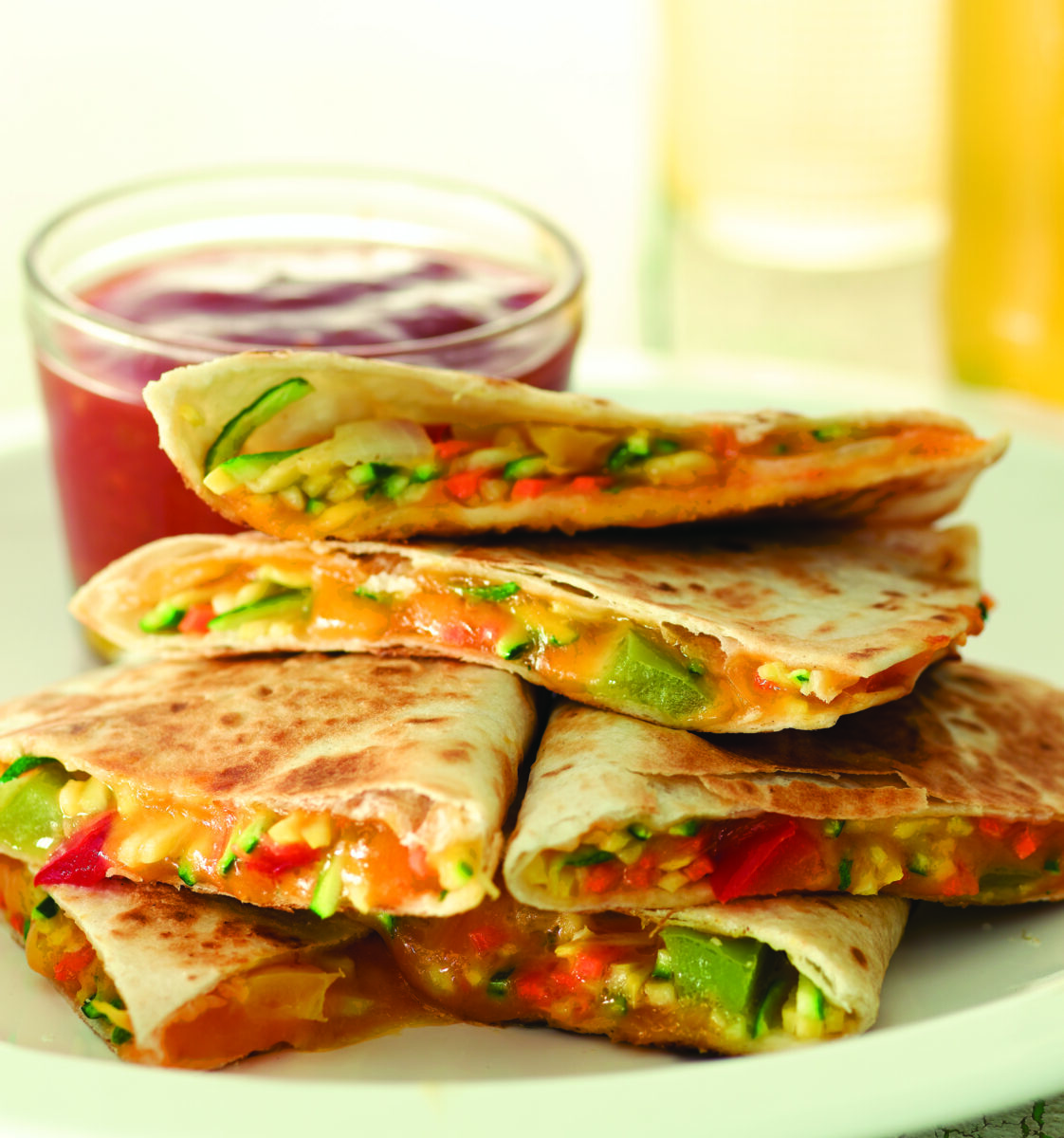 VEGETABLE CHEESE QUESADILLAS