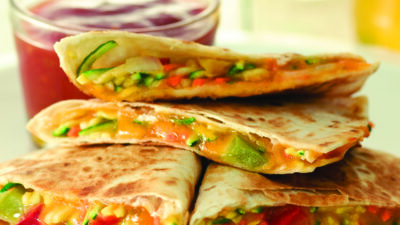 VEGETABLE CHEESE QUESADILLAS