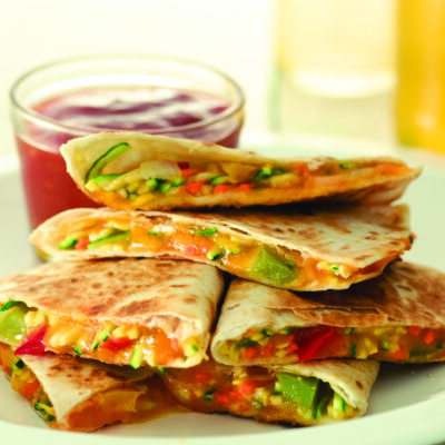 VEGETABLE CHEESE QUESADILLAS