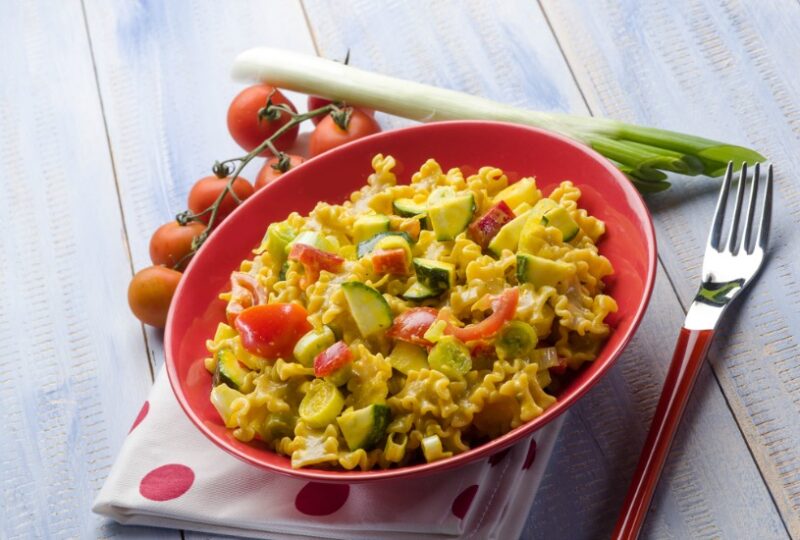 vegetables and pasta