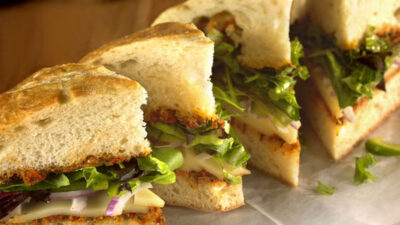 Vegetarian Sandwich with Sun-Dried Tomato Spread