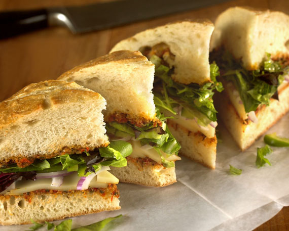 Vegetarian Sandwich with Sun-Dried Tomato Spread