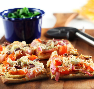 Vegetarian_Greek_Pizza_Flatbread___Spinach_Saute_