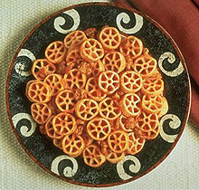 Wagon Wheels with Tomato Ale Sauce