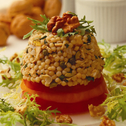 Walnut Couscous & (low sodium)Tuna Tower