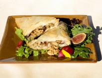 Walnut, Fig and Blue Cheese Phyllo Triangles