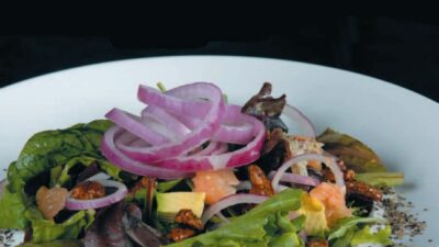 walnut shallot salad