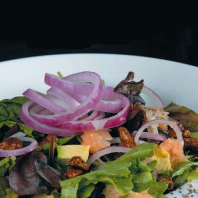 walnut shallot salad