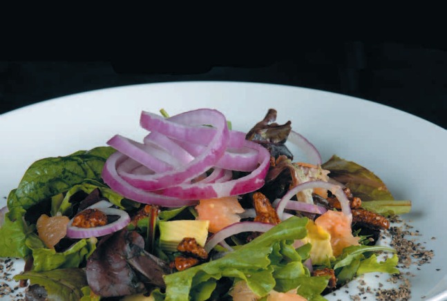 walnut shallot salad