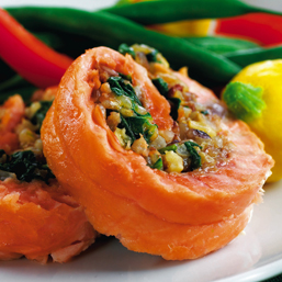 Walnut Stuffed Salmon