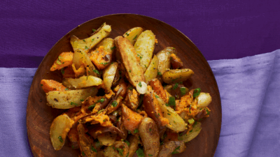warm fingerling potato salad