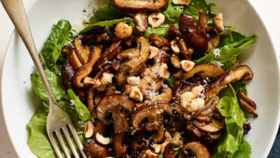 warm mushroom salad