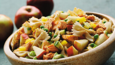 Warm Salmon Pasta Salad