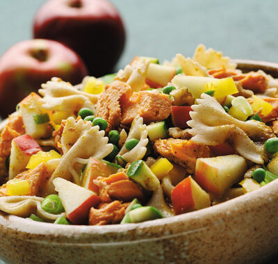 Warm Salmon Pasta Salad