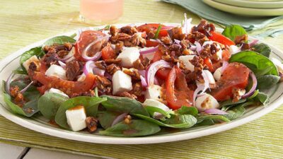 Warm Tomato-Spinach Salad