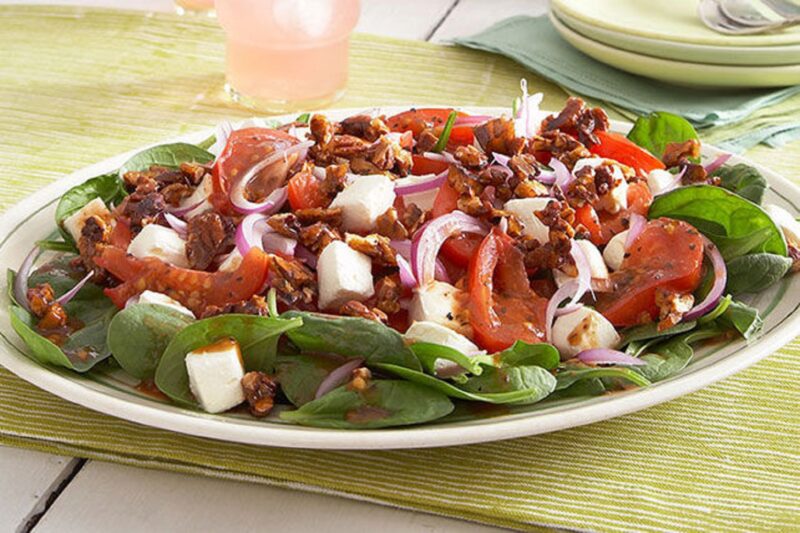 Warm Tomato-Spinach Salad