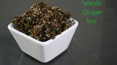 Wasabi soy ginger kale chips