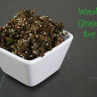 Wasabi soy ginger kale chips