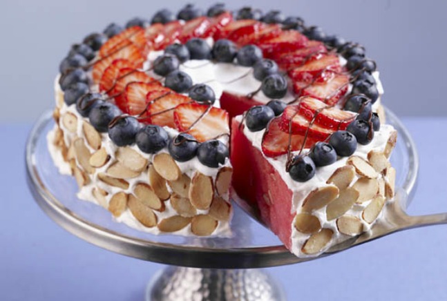Watermelon Almond Tart