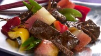 Watermelon and Beef with Tangerine Herb