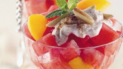 Watermelon and Peaches Dessert