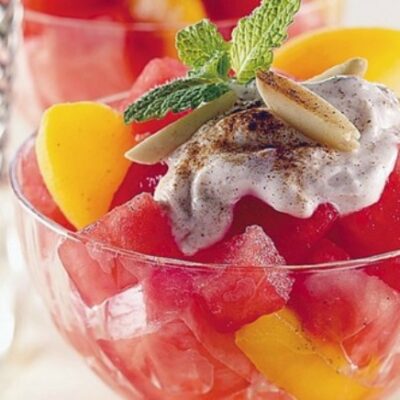 Watermelon and Peaches Dessert