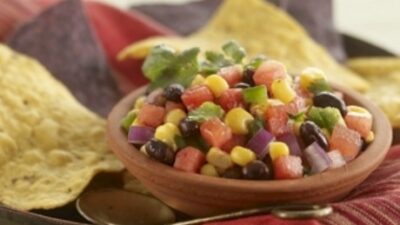 Watermelon, Black Bean and Corn Salsa