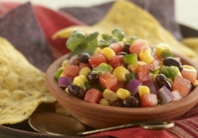Watermelon, Black Bean and Corn Salsa