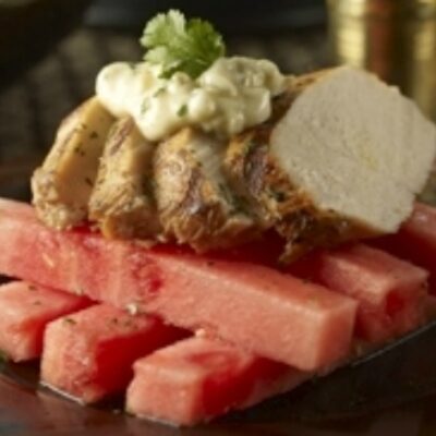 Watermelon Chicken Curry Stacks