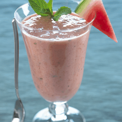 watermelon yogurt mint smoothie