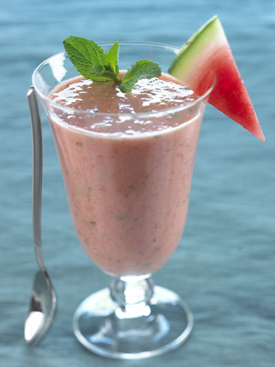 watermelon yogurt mint smoothie