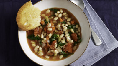 White Bean Soup with Lemon and Garlic Cornbread