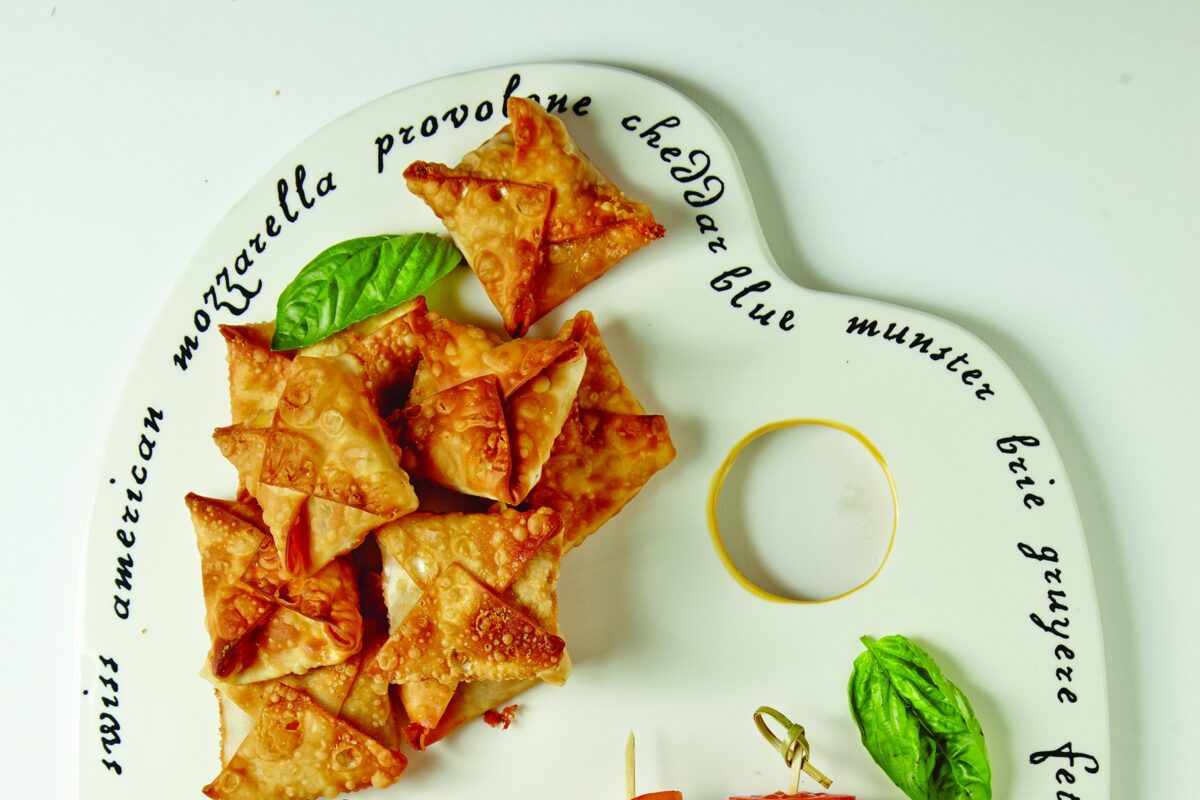 White Cheddar and Cremini Wontons