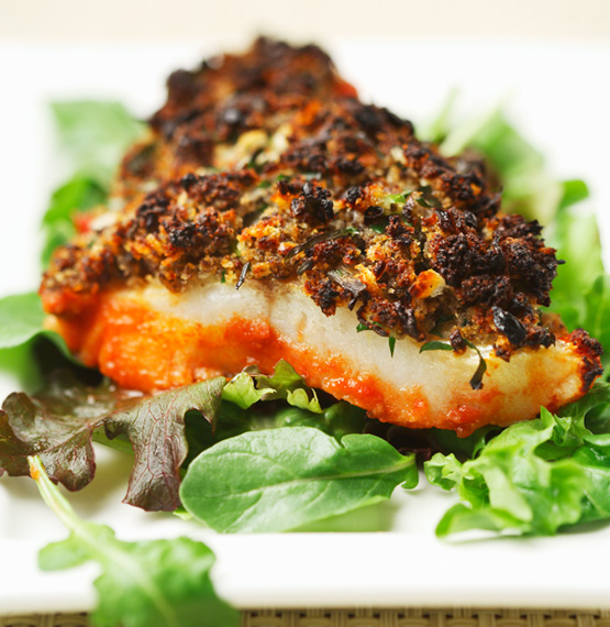White Fish With Herb Duxelle